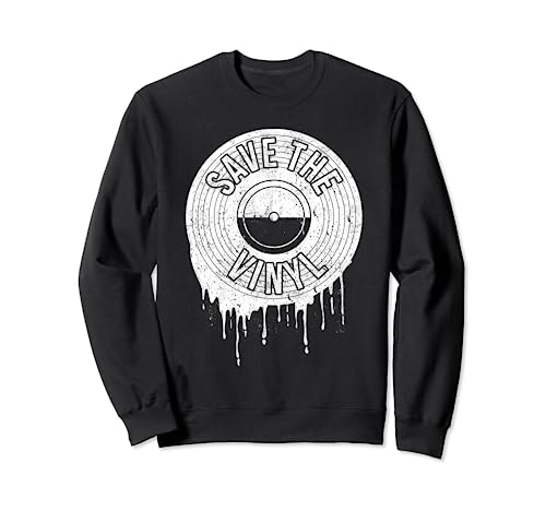 Vinyl Save The Vinyl Retro Record Collector Vintage Music Sweatshirt