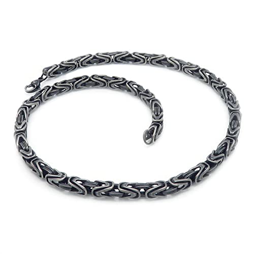 Collier maille royale en acier pour homme style biker punk