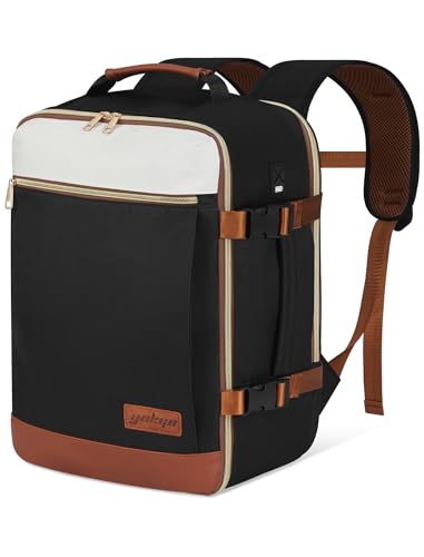YOKGO Plecak Kabinowy 40x30x20 cm do Ryanair, Bagaż Podręczny pod Siedzenie Wizz Air Vueling, Plecak na Laptopa 15,6", Wodoodporna Torba Podróżna 24L dla Kobiet i Mężczyzn, Biznes i Turystyka