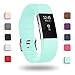 POY Replacement Bands Compatible for Fitbit Charge 2, Classic Edition Adjustable Sport Wristbands, Small Teal