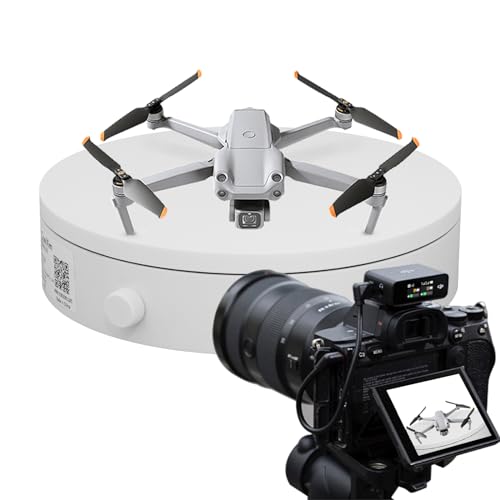 ComXim 360 Degree Photography Turntable for Product Shooting, 44LB Capacity, 7.87in Diameter, Knob Control Speed, Jewelry,Watch,Shampoo,Shoes,Bag Shooting and dispaly