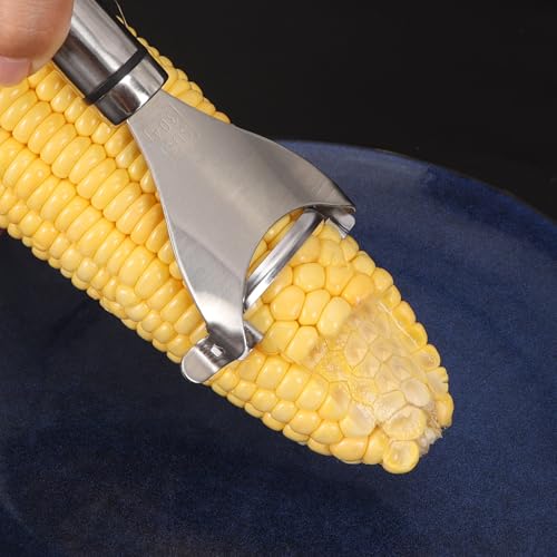 Image of Corn Peeler, Corn Peeler for Corn Cob, Corn Cob Peeler 304 Stainless Steel Corn Cob Peeler Corn Cob Stripping Tool Quick Corn Kernel Stripping Tool Kichen Gadget