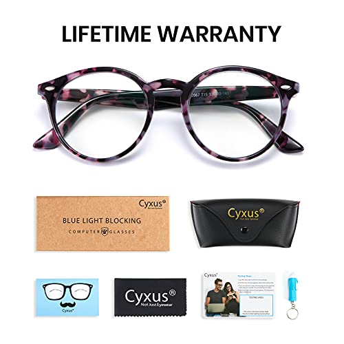 Cyxus Round Reading Glasses Blue Light Blocking Vintage Clear Lens Magnification Readers For Men Women #TOP5