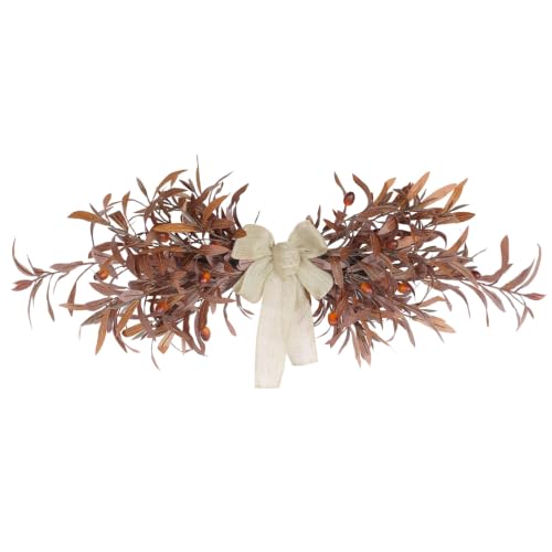 CITYES Fall Swag Artificial Olive Leaf Swags Wreath for Front Door Decor