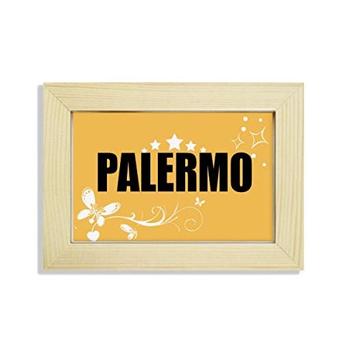 Pintura de Palermo contra el estrés visual marco de madera floral para mesa 2