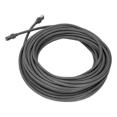 Omquot Satellite Cable Rectangular 30 Feet, Robust and Waterproof Connection for Transparent Internet Access, Copper PVC Grey