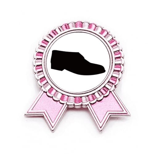 Broche en cuir noir pour homme en forme de rose de taille M avec attache en métal raffiné