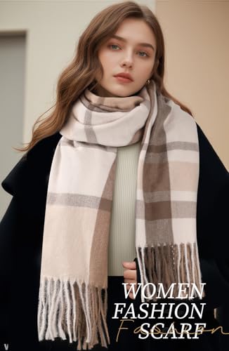 Scarf for Women - Womens Winter/Fall Blanket Scarf, Long Plaid Shawls and Wraps, Cashmere Feel Fashion Pashmina Scarves2