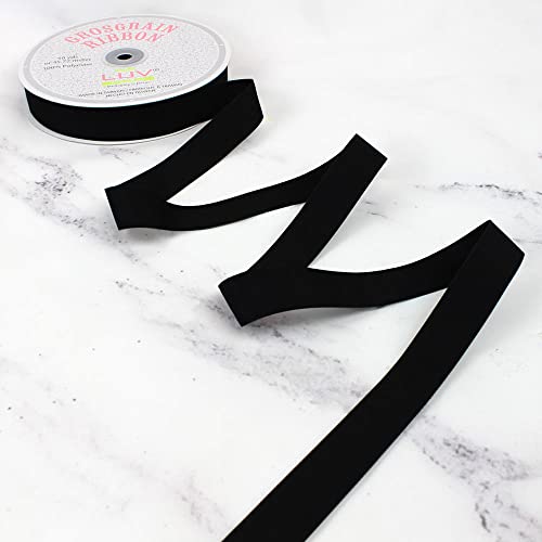 Creative Ideas 7/8-Inch Solid Grosgrain Ribbon, 50-Yard, Black by LUV RIBBONS - Used condition - Image 3