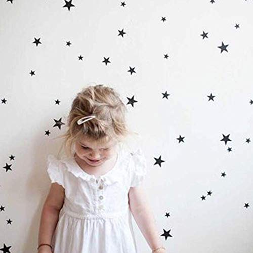 110Piezas Estrellas Vinilo Decorativo Pared Negro miniatura 5
