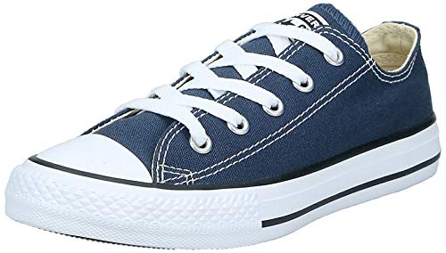 Converse Unisex-Child Chuck Taylor All Star Canvas Low Top Sneaker, Navy, 12 M US Little Kid