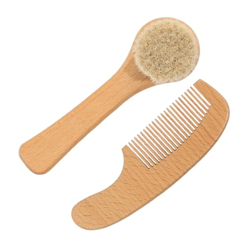 Healeved Infant Bath Accessories Set Newborn Brush Set Hair Wash Brush Soft Bristles Shower Comb