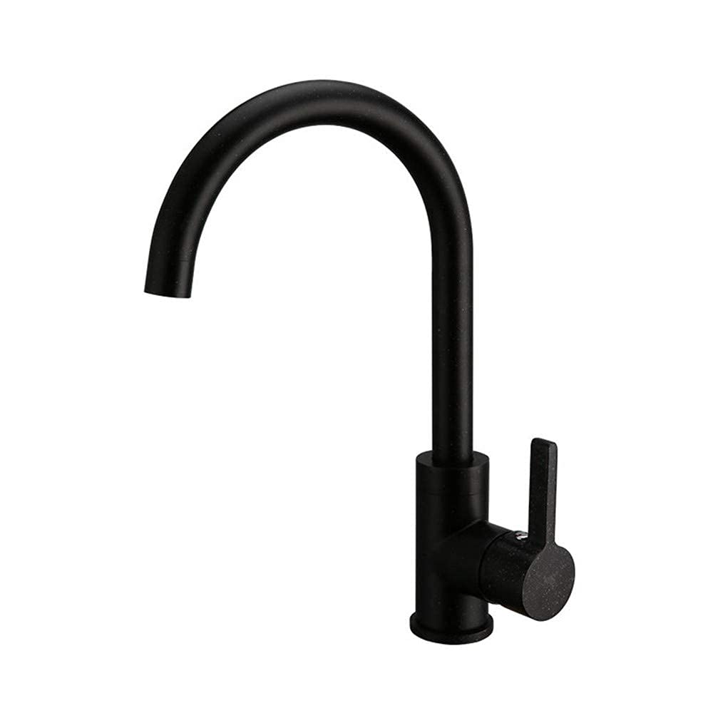 Robinet rotatif noir pour cuisine moderne et fonctionnelle