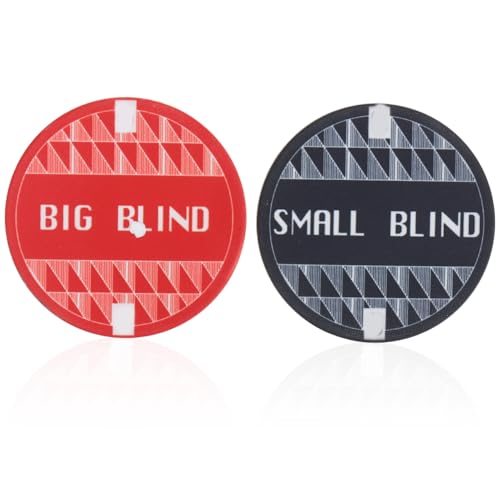 Abaodam Ceramic Poker Dealer Button Chips 1.69 Inch Round Blinds Poker Accessories for Small and Big Blind Game Table Use