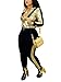 SIAEAMRG Women 2 Piece Glitter Sequin Outfits Tracksuit, Long Sleeve Jacket Tops Bodycon Long Pants Sparkle Sweatsuit Club Wear (L, Gold)