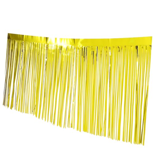 FUNOMOCYA Hawaiian Luau Table Skirt Table Decoration Tropical Party Skirt for Birthday Celebration Tassel Banner 11.81 x 118.11 Inches