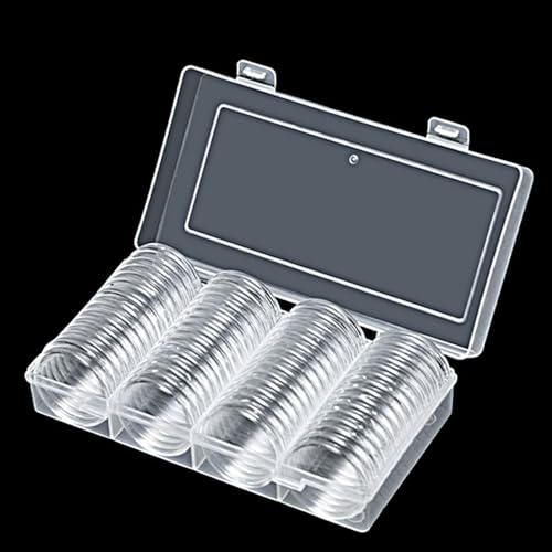 Estuche para monedas transparente de 60 piezas 40mm miniatura 2