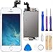 FLYLINKTECH Pantalla para iPhone 5s/se, Pantalla Táctil LCD con botón de Inicio,Cámara Frontal, Sensor de proximidad, Altavoz y Herramientas-Blanco