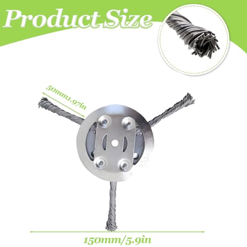 DONGZQAN Pack of 2 Unkrautbürste für Rasentrimmer, Freischneider Zubehör, Ersatzkopf für Rasentrimmer, Ersatzbürste für Garten-Lithiumscheren (3 Kopf+3 Kopf)