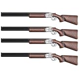 4pcs Miniature Gun Dollhouse, 1/12 Scale Rifle Models, Tiny Fake Sniper Accessory, Mini Hunting Shotgun Figurine Miniatures Parts Items for Small Retro Garden, Western Farm Decoration, Crafts, Short