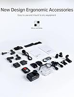 WOLFANG GA420 Akciókamera 4K 60FPS Érintőképernyős Vízálló Sportkamera Képstabilizátorral, WiFi, Külső Mikrofonnal és 2 Akkumulátorral 7