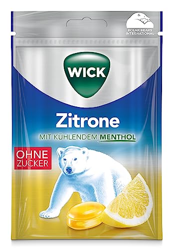 WICK Hustenbonbons Zitrone mit Menthol ohne Zucker 1 x 72 g