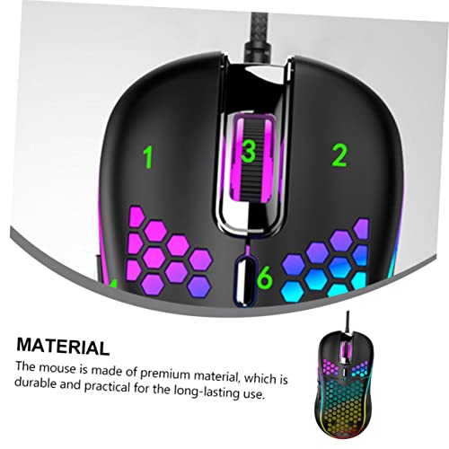 Ratón gaming USB de diseño hollow-out resistente con iluminación LED OSALADI para ordenador 3