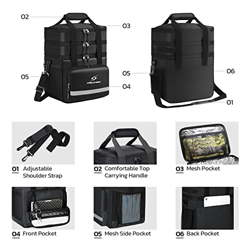 Maelstrom Lunch Box for Men,Insulated Lunch Bag Women/Men,Leakproof Lunch Cooler Bag,Lunch Tote Bag,20L,Black by Maelstrom - Image 3
