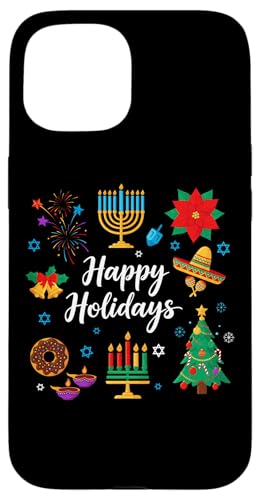 Happy Holidays jACRfBXvC X}zP[X iPhone 15 p