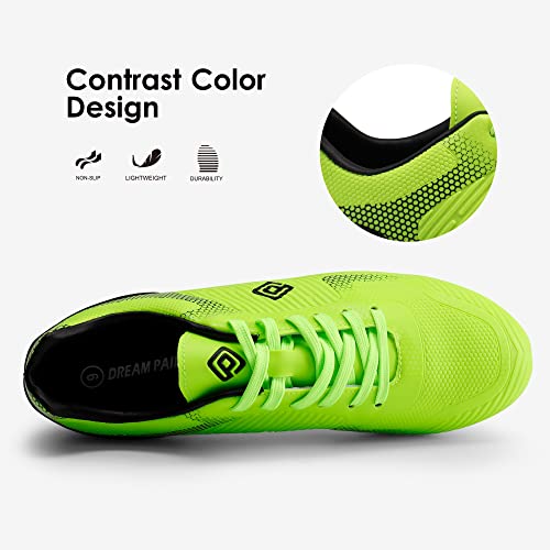 Dream Pairs Men's Superflight-2 Black Firm Ground Soccer Cleats Soccer Shoes, Neon Green, Size 8.5 #TOP2