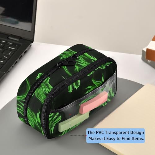 ODAWA Trousse à crayons haute capacité Motif têtes de dragon Vert 21,1 x 7,9 x 12,4 cm – vue 7