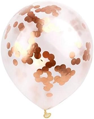 20 Pcs 12" Gold Confetti Glitter Balloons for Happy New Year Eve Party Decoration Baby Shower Boy Girl Adult Birthday Decorations (Rose Gold Confetti)