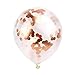 20 Pcs 12" Gold Confetti Glitter Balloons for Happy New Year Eve Party Decoration Baby Shower Boy Girl Adult Birthday Decorations (Rose Gold Confetti)