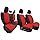 FH Group Custom Fit Car Seat Covers Specifically Made for Jeep Wrangler JL 4DR 2018-2024 Ultraflex Neoprene Waterproof Automotive Seat Covers Full Set Red
