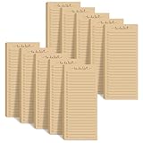Censen 10 Pack 500 Sheets To Do List Notes Daily Checklist Notepads with 50 Sheets Each Undated Color Memo Pad Block Shopping List Pad Weekly Plan Notepad Organizer Planners(Wood Color,Lined)