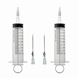 2Pcs-100ml Syringe, 100cc Syringes, Kitchen Syringe Glue Syringe Plastic Syringe, Large Volume...