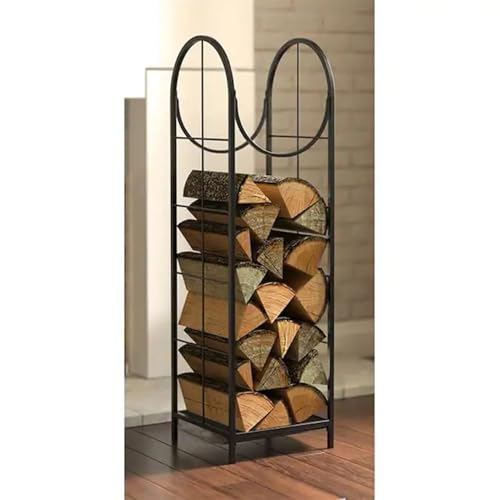 Support robuste pour bûches extérieur avec étagères de rangement pour bois - 3