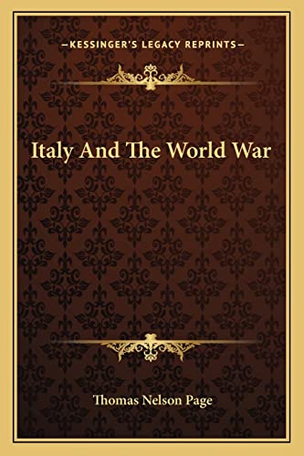Italy And The World War
