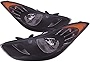 PERDE Headlight Pair Compatible With Hyundai Elantra 11-13 Halogen Black Housing Headlamp Right Hand Passenger And Left Hand Driver Side Assembly