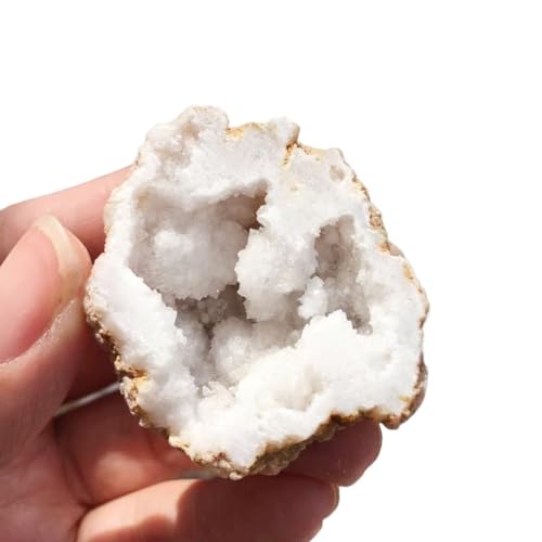 Stone Geode Quartz Crystal Stones and Home Decor Gifts(40-50g,1pcs) Gemstone Stone