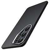 JETech Ultra Slim Case for Samsung Galaxy S26 Ultra, 600D Aramid Fiber Woven Back with TPU Frame, Compatible with MagSafe, Lightweight Precision Fit & Military Grade Protection (Black)