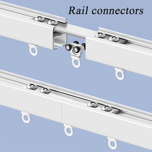 Tringles à rideaux réglables de 3,9 m et rail de séparation polyvalent intérieur - 6