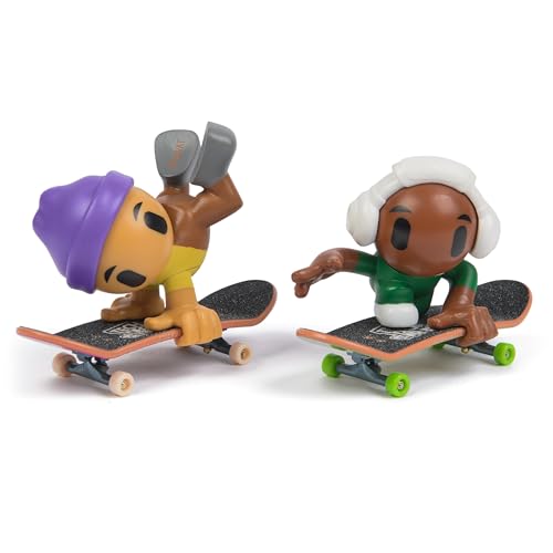 Tech Deck Sk8 Crew, 2 Exclusive Fingerboards with Assist Figures, Customizable Collectible Mini Skateboards, Toys for Kids Ages 5+ (Styles May Vary)