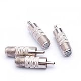 OEUVREBY 10 x adapter żeński typu F na RCA męski