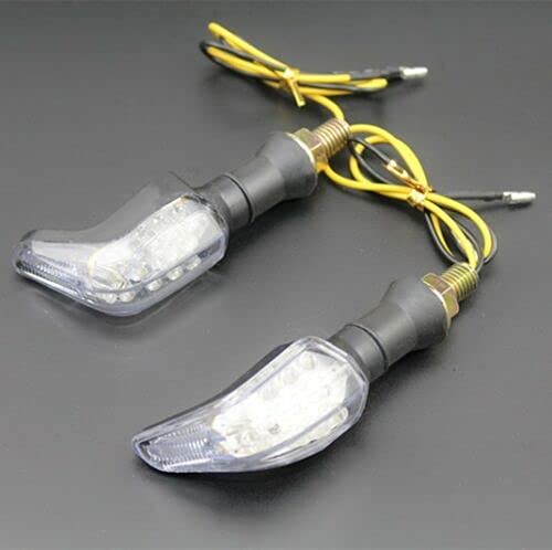 Clignotants LED en plastique pour moto 10 mm 12 V Angle courbé Pour Honda Yamaha Kawasaki Suzuki Ducati Cover