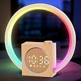 Sunrise Alarm Clock, White Noise Sound Machine, Alarm Clocks for Bedrooms with 12 Color Ambient Nightlight, White Noise Machine with 30 Soothing Sounds, Gifts for Adults, Kids, Couples, and Friends