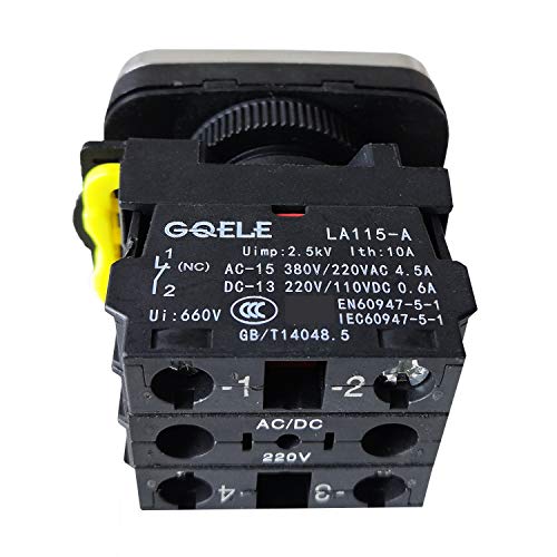 La115-A5-11Rd1 Waterproof 1No Lb 1Nc 220V M22 Momentary Illuminated Flush Button Pushbutton Switch For Pump Control Cabinet Machinery #TOP1