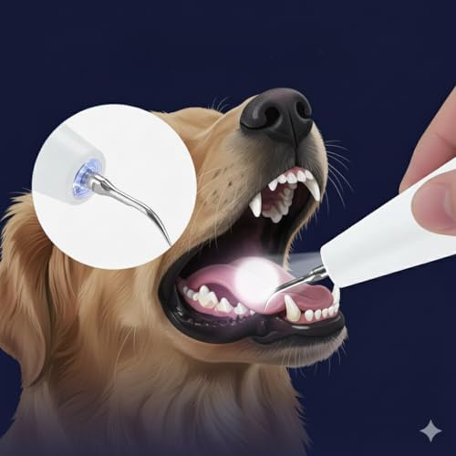 Kit Garaldentist De Limpieza Dental Para Sarro, Cepillo Dental Ultrasonico Portatil Para Limpieza Profunda, 2 Puntas Distintas, Con Luz Led, Ideal Para Tu Mascota