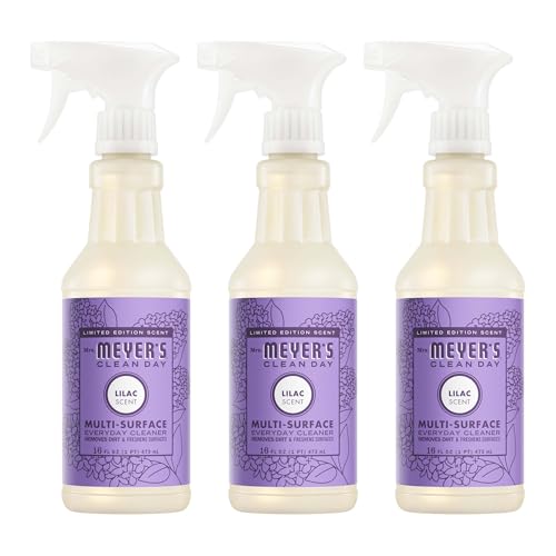 MRS. MEYERS CLEAN DAY Multi-Surface Everyday Cleaner Lilac Scent 16 Ounce Bottle (Pack of 3)