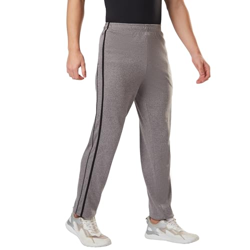 Image of berge' Men Cotton Polyester Comfy Regular Fit Sports Quality Track Pants with Secure Zipper Pocket, Casual Wear Lower Tracks Pant